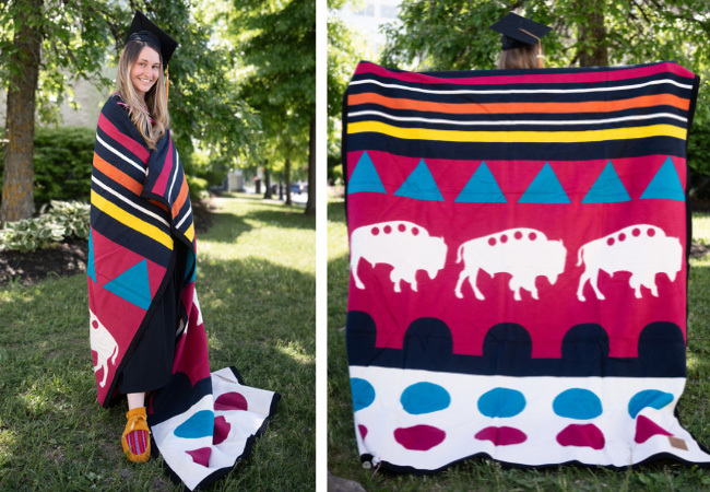 Indigenous grads were gifted with blankets